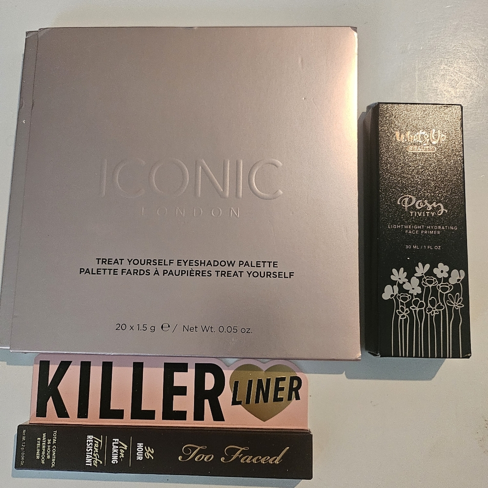 Makeup Bundle#3: Eye Iconic London Eyeshadow, Too Faced Killer Liner & Primer